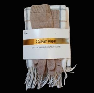 Calvin Klein Magic Touch Gloves and Scarf Set NWT